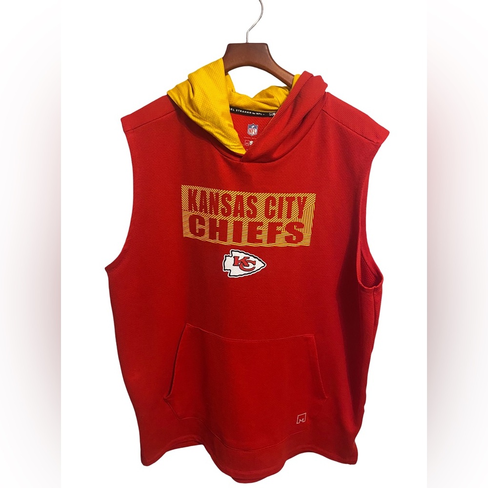 Kansas City Chiefs Pullover Sleeveless Hoodie MSX by Michael Strahan Mens XXL